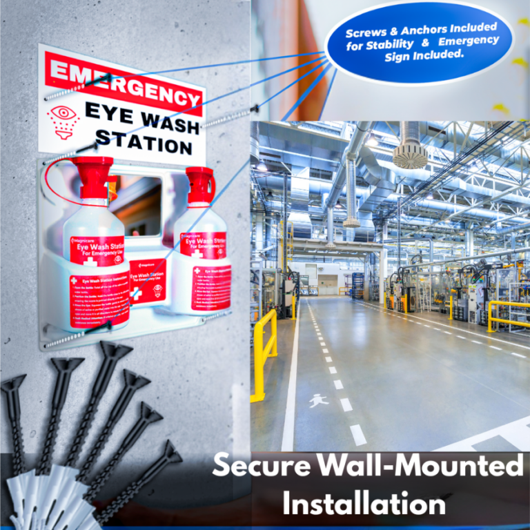 Magnicare Ergonomic Eye Wash Bottle screws included