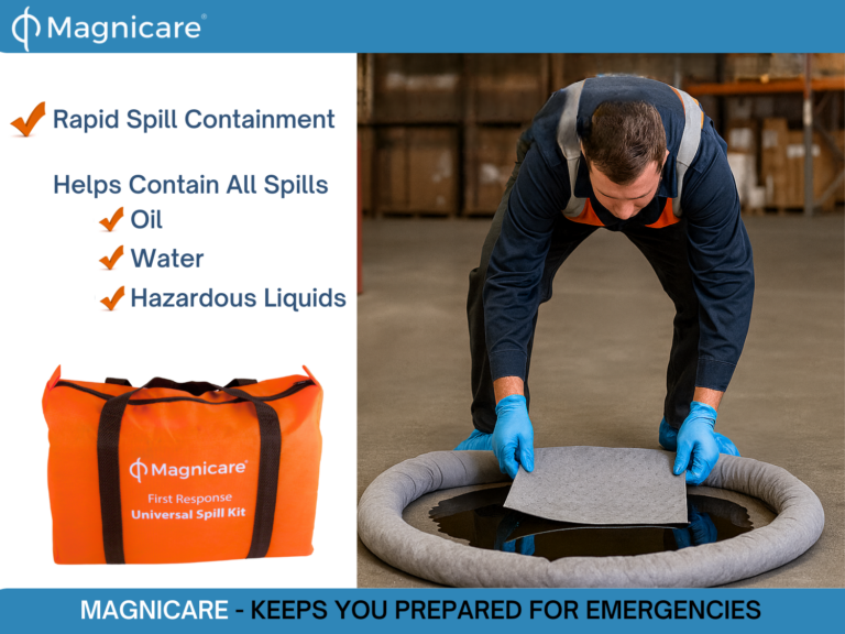 Universal Spill Kit industrial setting spill containtment - Magnicare slogan rev 1